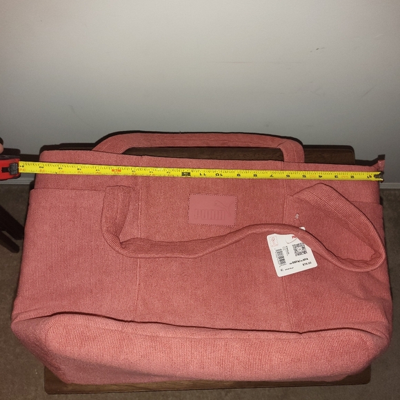 Women Puma Pink Corduroy Summer Tote Bag: New - Picture 7 of 8